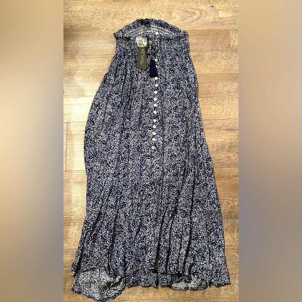 NWT Rachel Zoe Floral Slit Skirt with Buttons Size Large